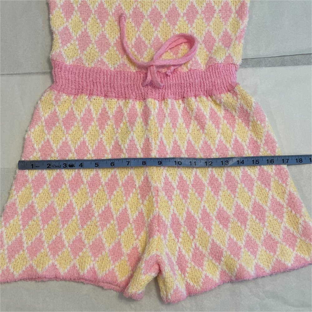 Free People Dream Diamonds Romper Pink / Yellow - Picture 14 of 16